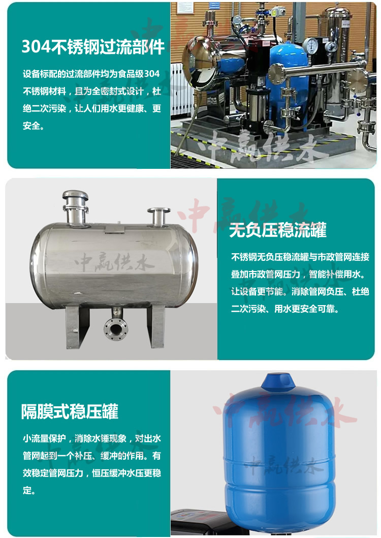 無負(fù)壓無吸程供水設(shè)備特點(diǎn)